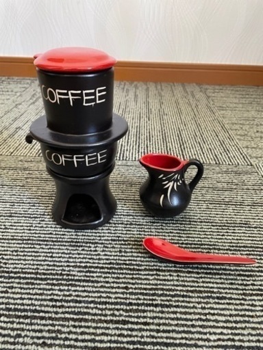 ベトナム雑貨① バッチャン コーヒーセット(赤)