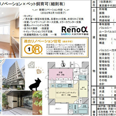 三方角住戸×新規リノベーション×ペット飼育可（細則有）   1Ｌ...