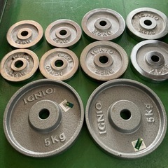 ● ダンベルのウェイト、プレート10枚セットの画像