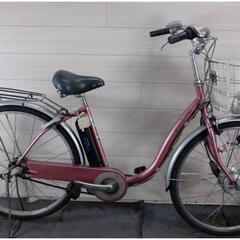 電動アシスト自転車☆サンヨーエネループ☆ 3段☆ピンク　CY-PF226　26インチ★バッテリー大容量3.5AH付属 充電器ありの画像