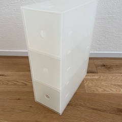 無印良品 ポリプロピレン小物収納ボックス３段・Ａ４タテ