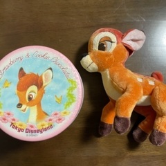 Disney ディズニー バンビぬいぐるみ & お菓子缶セット