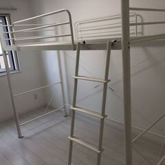 NITORI ロフトベッド シングル 白 ホワイト パイプベッド ニトリ