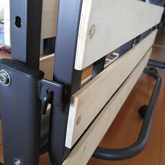 【終了】ニトリ　折り畳み　すのこパイプベッド　シングルサイズの画像