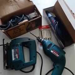 ジャンク電動工具 RYOBI マイジグソー、マイドリル、トリマ、...