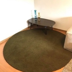 無印良品　オーダーラグ　丸型　緑