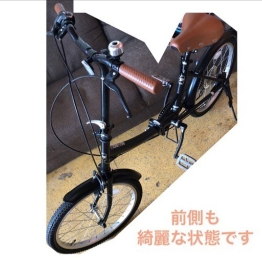 折りたたみ自転車 6変速 20インチ 黒色 自転車 NO.328