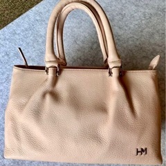 【美品】森英恵　モリハナエ　HMB242 ピンク本革ハンドバッグ】