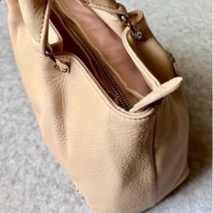 【美品】森英恵　モリハナエ　HMB242 ピンク本革ハンドバッグ】の画像