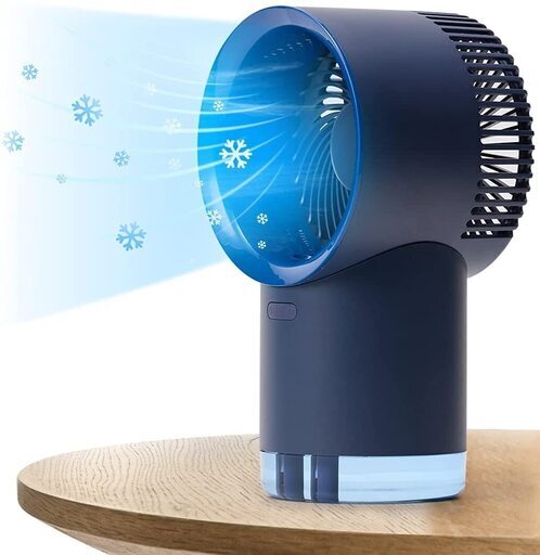 冷風機 冷風扇　強風　3つの速度で調整可能　usb駆動　（青い）新品