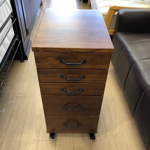 5段収納　ブラウン