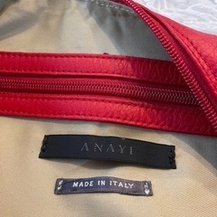 美品！ANAYI ワンショルダー　バッグ　レザー　イタリア製　赤　レッドの画像