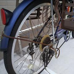 （取引中)チャイルドシート（後方)付き24インチ自転車の画像
