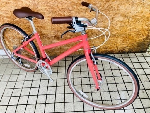 【未使用品】RITEWAY PASTURE ライトウェイ　パスチャー 街乗りお洒落クロスバイク グロスサクラレッド