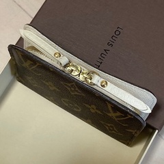 ●売約済●美品【ルイヴィトン・ポルトモネ】モノグラム・アンソリット イボワール　二つ折り財布