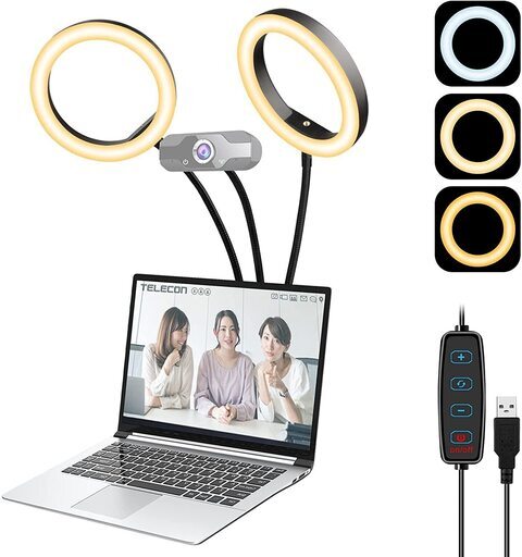 LEDリングライト 8インチ 高輝度 13色モード リングライト　2個