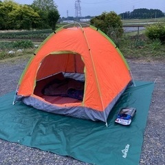 一度使用したのみのワンタッチテント