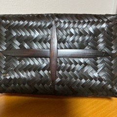 カゴ巾着　昭和レトロの画像