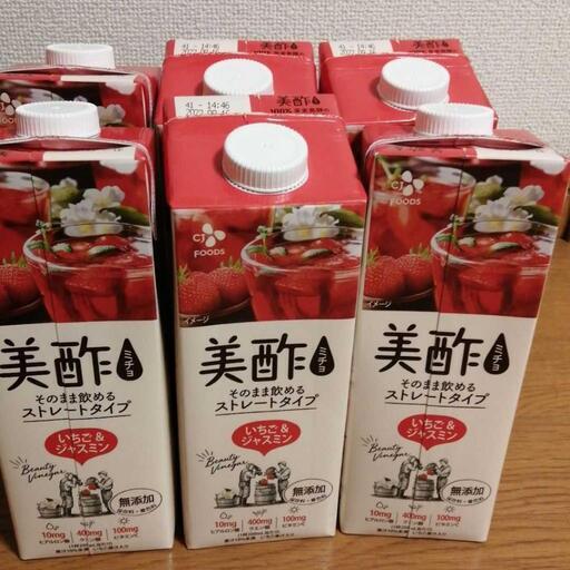 決まりました。ミチョ　みちょ　美酢　いちご\u0026ジャスミン　ストレートタイプ　950ml×6本
