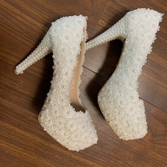 お値下げ　美品ウエディング  超！豪華パールシューズの画像