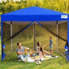 3m タープテントサイドシートセット蚊帳テント 3段階調節 UVカットの画像