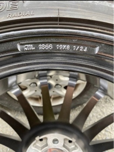 値下げしました。カールソンCR 1/16 RSR 19インチ　ブリジストンタイヤ　４本セット　Carlsson 8.5j