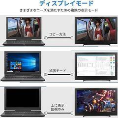 13.3インチ モバイルモニター 軽量 ポータブルディスプレイHDの画像