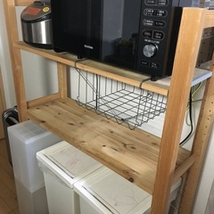 【無料】IKEAイーヴァル棚・バスケット付き【月末処分予定】