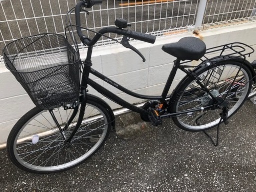 3ヶ月使用 ママチャリ 黒 24インチ ６段変速