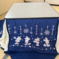 リバーシブル天板　こたつ　ミッキーコンパクト布団付きの画像