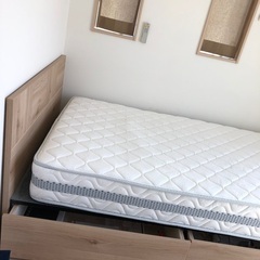 大正堂オリジナル　セミダブル　ベット&マットレスの画像