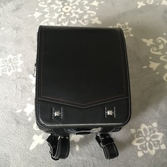 ♬ランドセル　男の子　黒　赤ステッチ　軽い　A4クリアファイル対応の画像