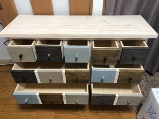 【美品】木製チェスト 衣装棚 衣類収納 タンス デザイン