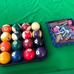 憧れの一品　ビリヤード台　と　ローテーションゲームができる付属品セットの画像