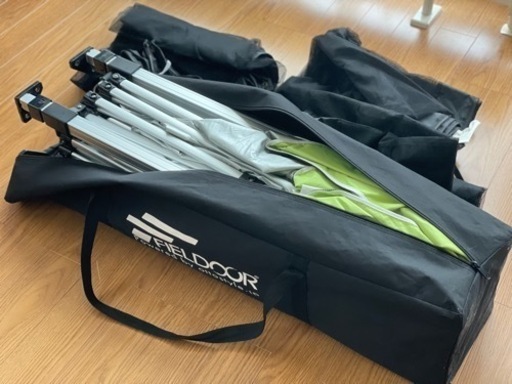 FIELDOOR ワンタッチタープテント 2.5m アルミ製＋4面メッシュ