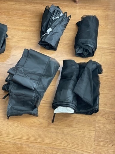 FIELDOOR ワンタッチタープテント 2.5m アルミ製＋4面メッシュ