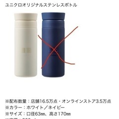 【新品・未使用】ユニクロステンレスボトル