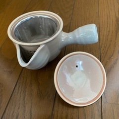 萩焼窯元　椿秀窯　姫土茶器揃　化粧箱入　美品の画像