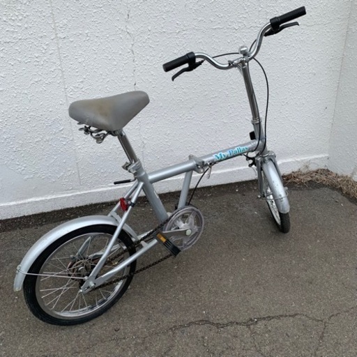 折りたたみ自転車 16インチ 自転車 シルバー 菊倉