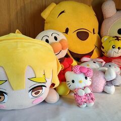 ぬいぐりみ　セット　まとめ　ハローキティ　鬼滅の刃　ぷーさん　リ...