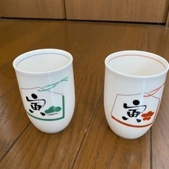 たち吉　寅年縁起　夫婦湯呑セット　未使用　美品の画像