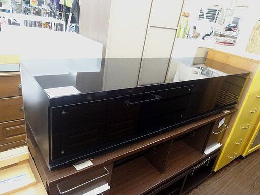 札幌 引き取り テレビ台/AVボード 黒 ローボード テレビボード 市内配送1000円