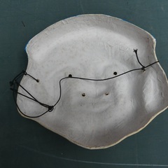 昔のみやげ品　お面　大黒様　紙作りの画像