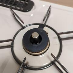 【取り引中】2口ガスコンロ 都市ガス用 Rinnai RET597BER 右強火 【中古】の画像