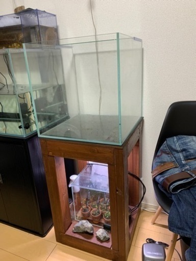 値下げ！アクロ　スーパークリア45キューブ　ガラス水槽　引き取り限定