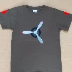 140cm 子供服 自衛隊グッズ Ｔシャツ カーキ色 綿100％