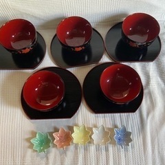 塗り　椀セットの画像