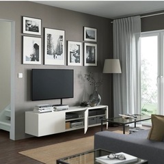 【6月1日まで受付 / 6月4日頃お渡し】　IKEA製品　BESTA ベストー　テレビボード　ホワイトの画像