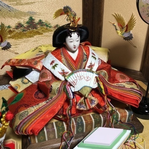 雛人形 法山作 桐材 雪洞 屏風 平台 毛氈 三宝 菱台 親王台 一式