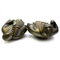 ☆アンティーク　老爺　老婆　鋳物☆置物　レトロ　骨董　の画像